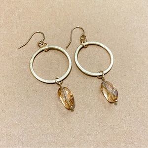 Gold Brushed Hoop Earrings